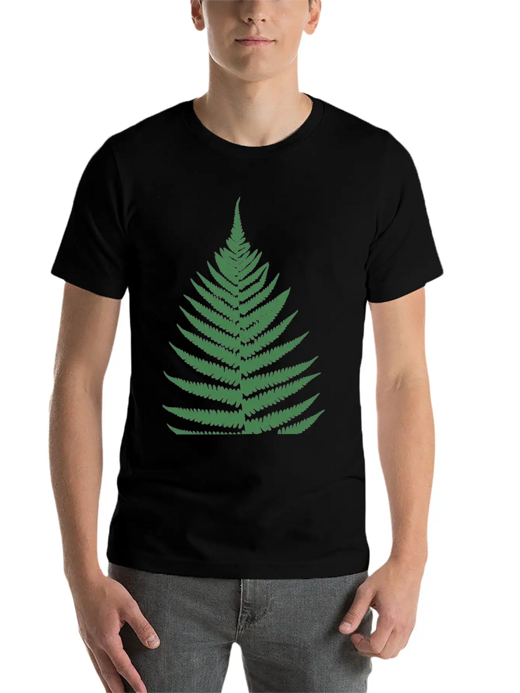 Fern Leaf Unisex Short Sleeve Soft Cotton T-Shirt – Casual Everyday Wear