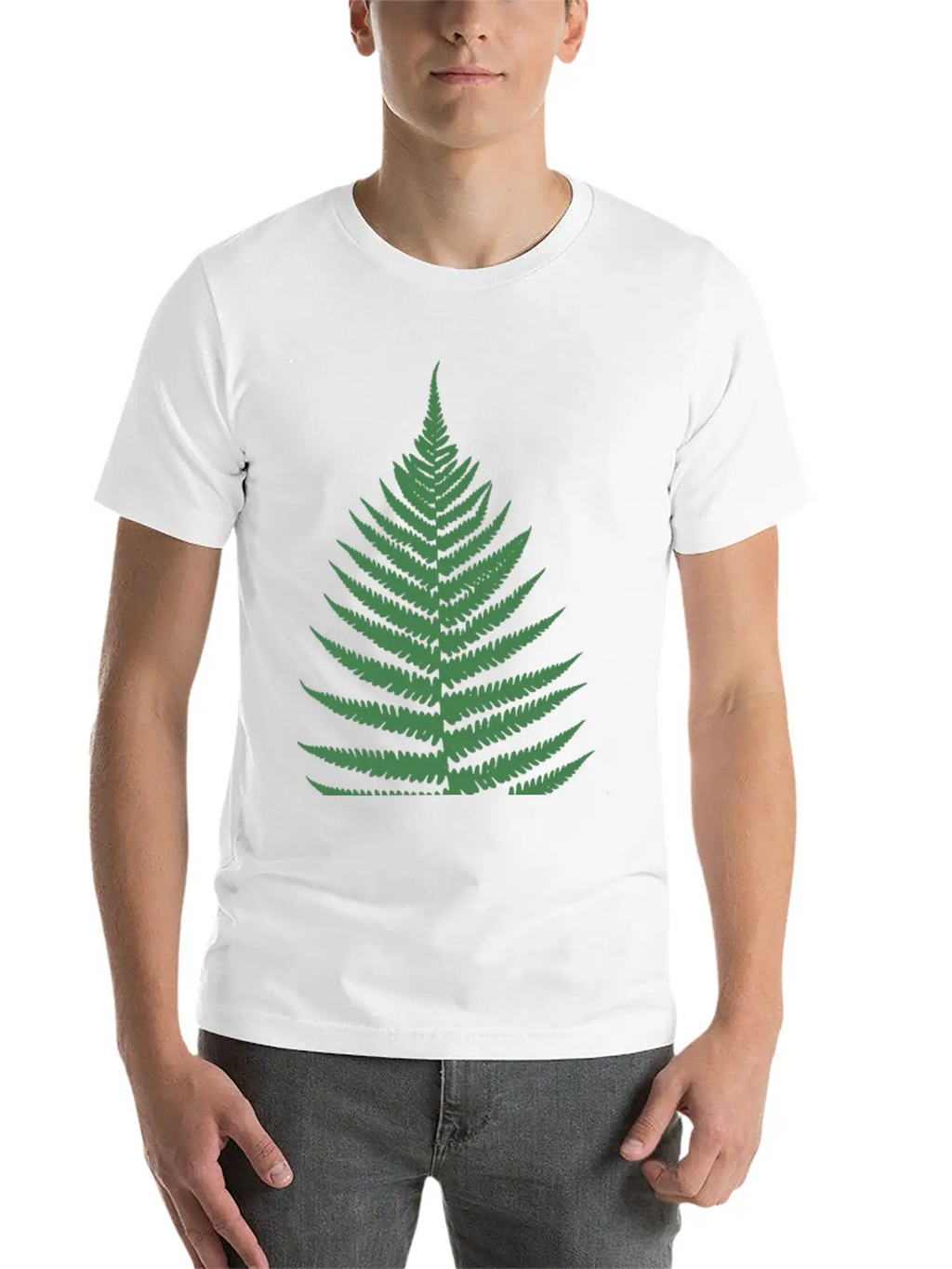 Fern Leaf Unisex Short Sleeve Soft Cotton T-Shirt – Casual Everyday Wear