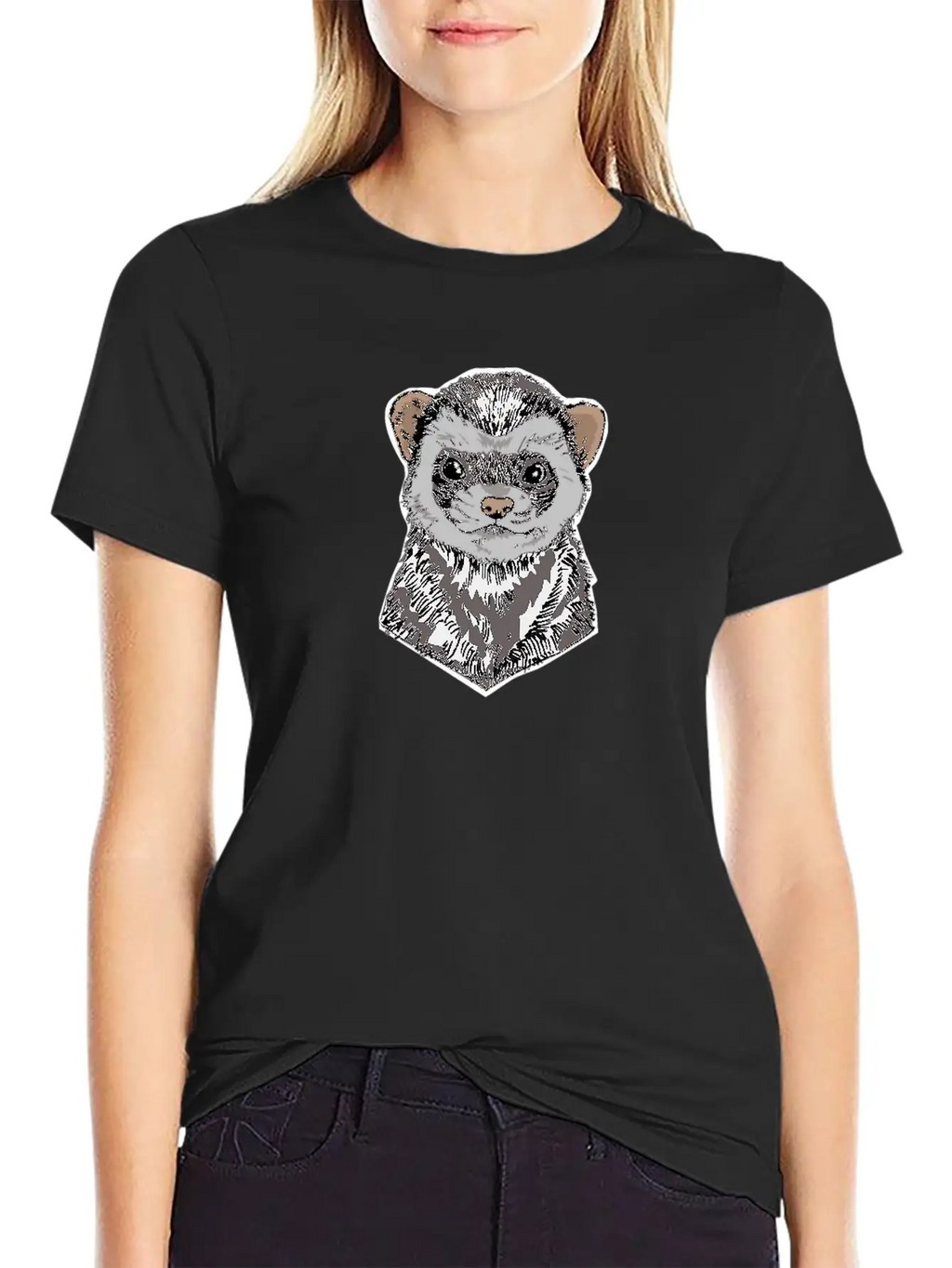 Ferret Funny Ferret Gift Casual Graphic T-Shirt – Simple And Comfortable Daily Wear