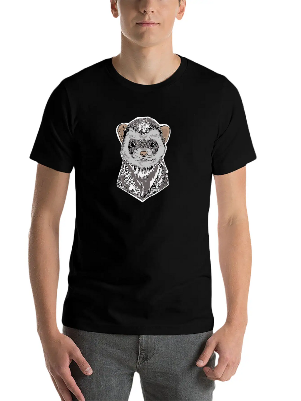 Ferret Funny Ferret Gift Casual Graphic T-Shirt – Simple And Comfortable Daily Wear