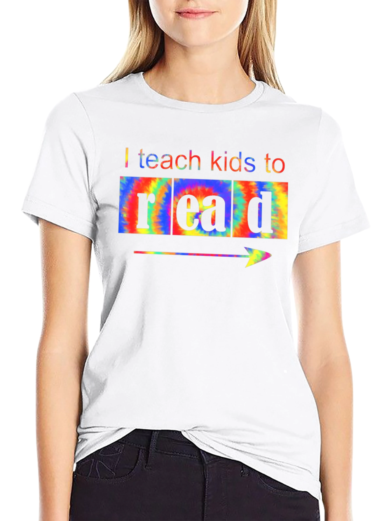 I Teach Kids to Read Tie Dye T-Shirt