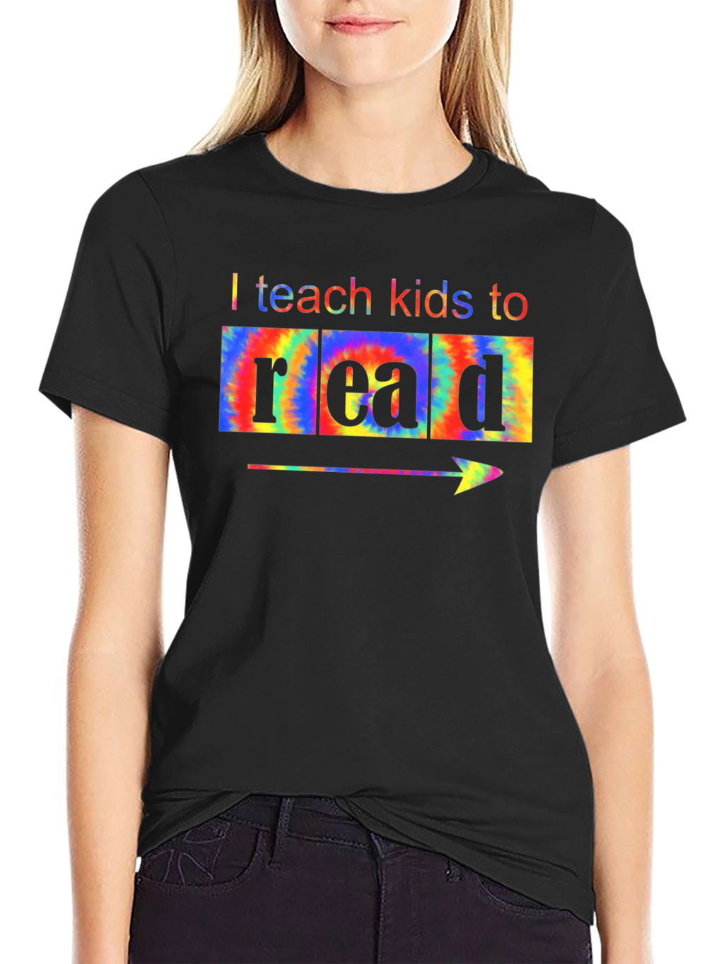 I Teach Kids to Read Tie Dye T-Shirt
