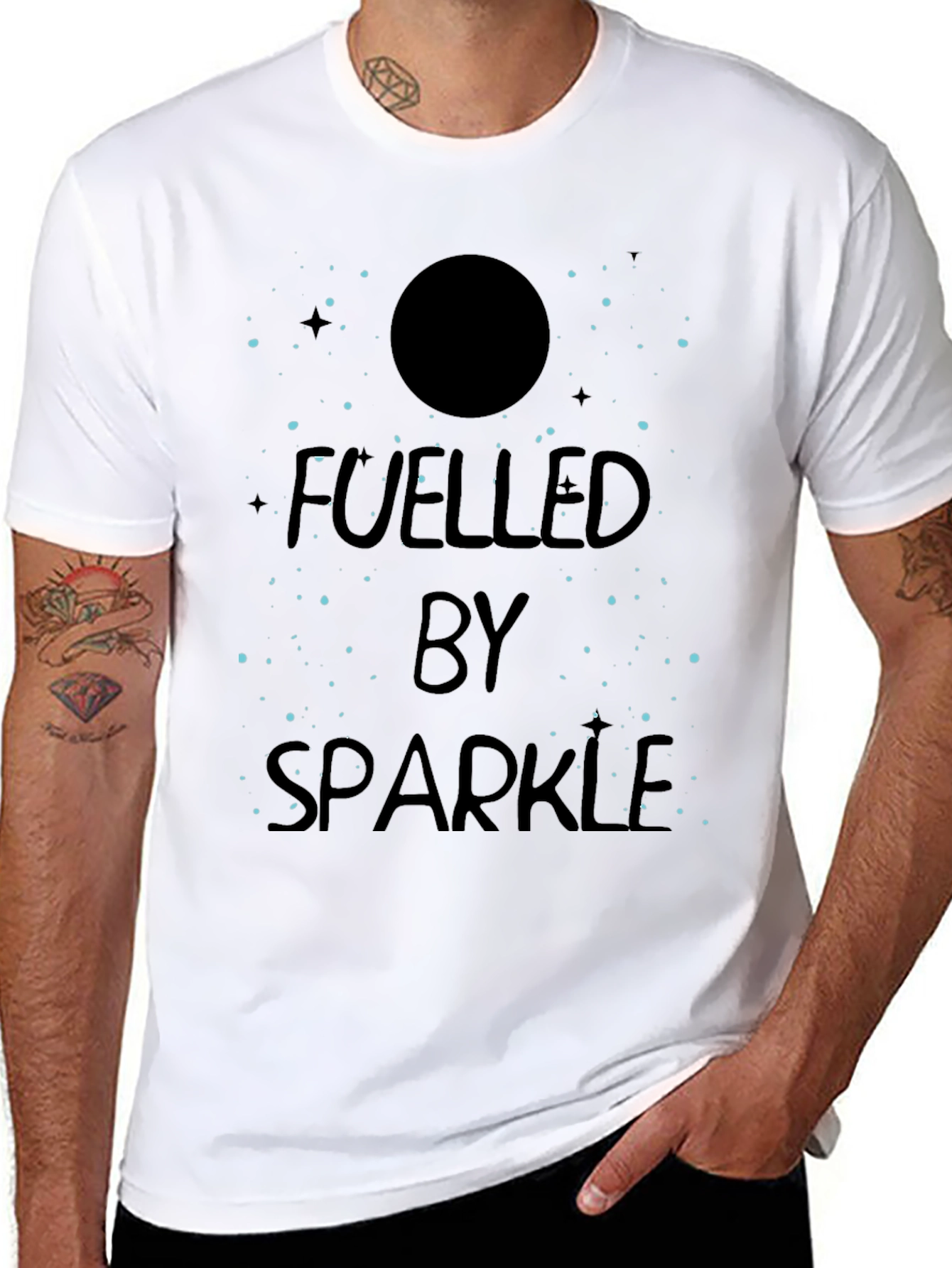 Fuelled By Sparkle Graphic T-Shirt