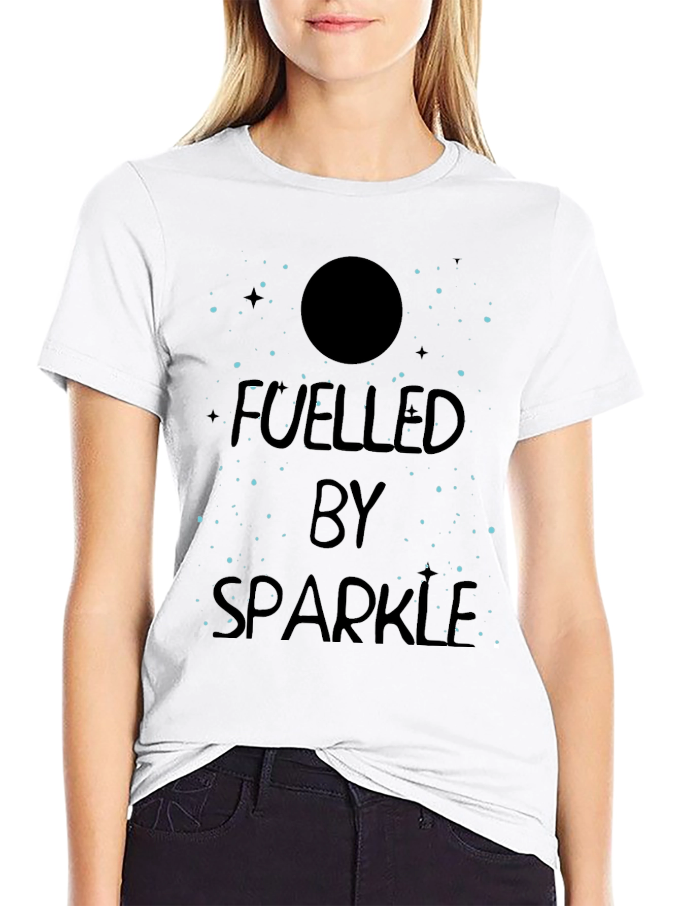 Fuelled By Sparkle Graphic T-Shirt