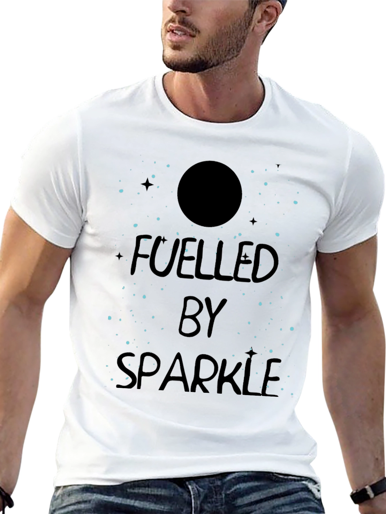 Fuelled By Sparkle Graphic T-Shirt