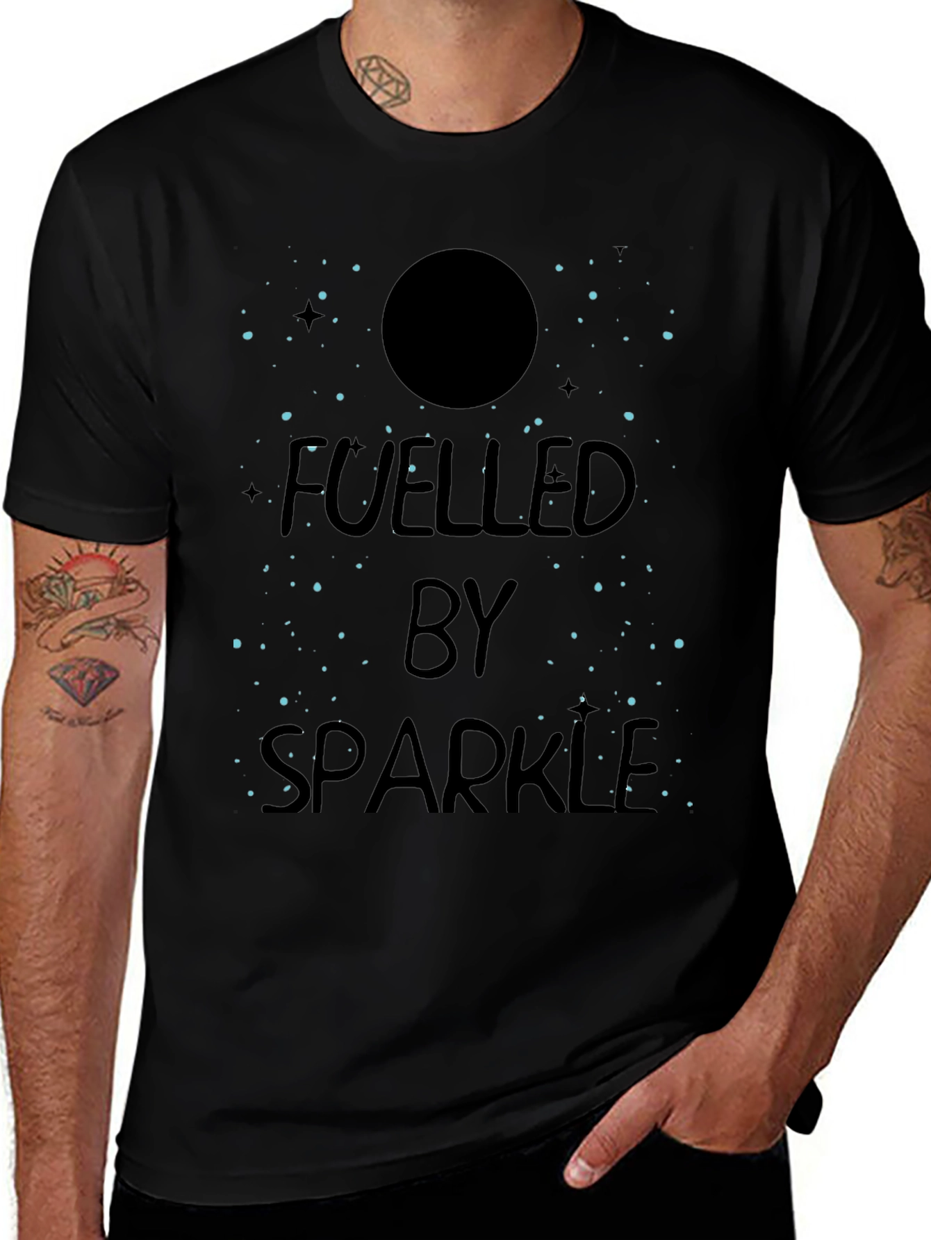 Fuelled By Sparkle Graphic T-Shirt