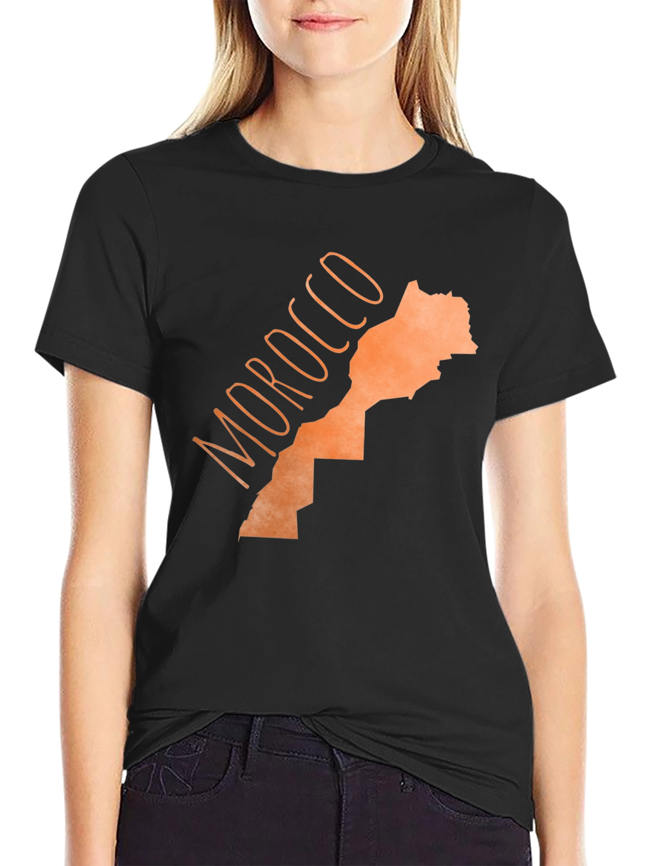 Morocco Map Graphic Tee - Stylish Country Pride