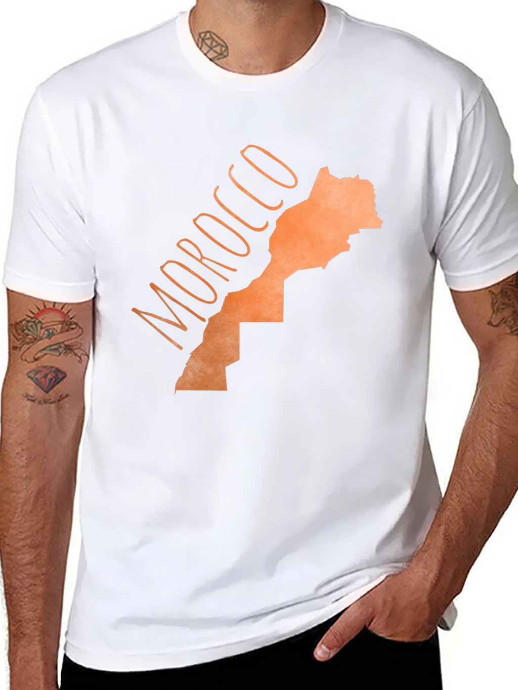 Morocco Map Graphic Tee - Stylish Country Pride