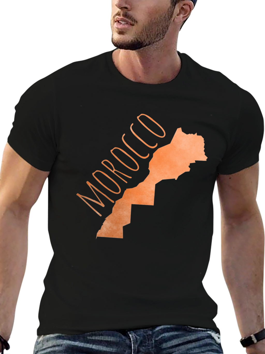 Morocco Map Graphic Tee - Stylish Country Pride