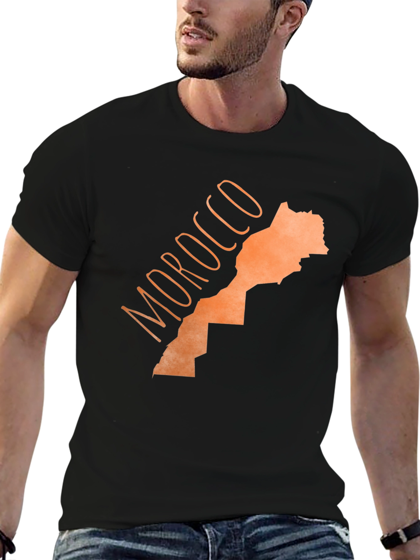Morocco Map Graphic Tee - Stylish Country Pride