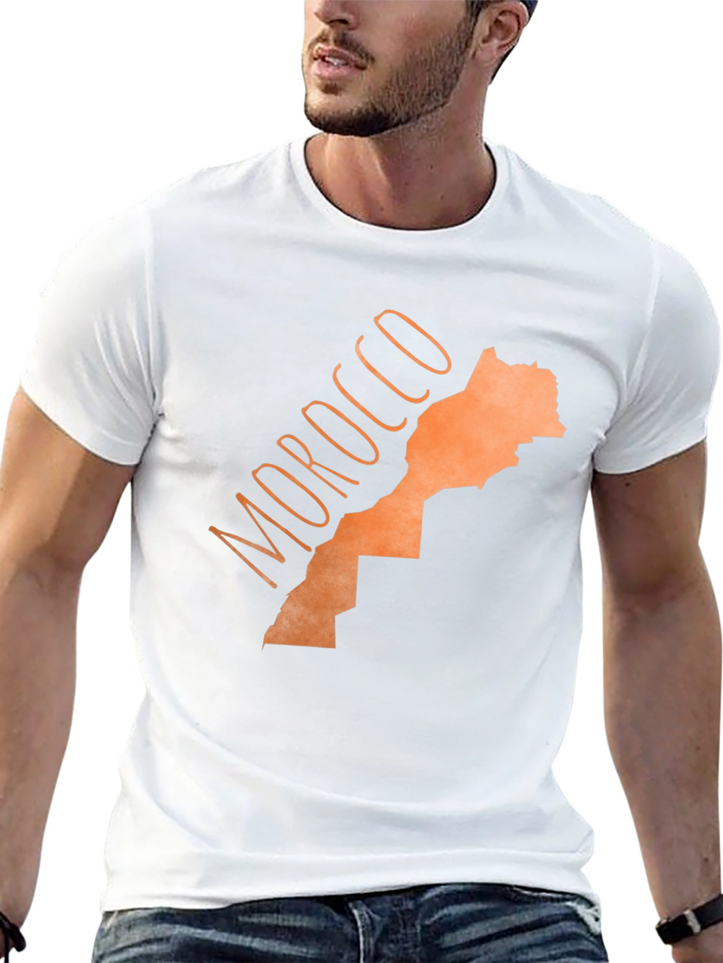 Morocco Map Graphic Tee - Stylish Country Pride