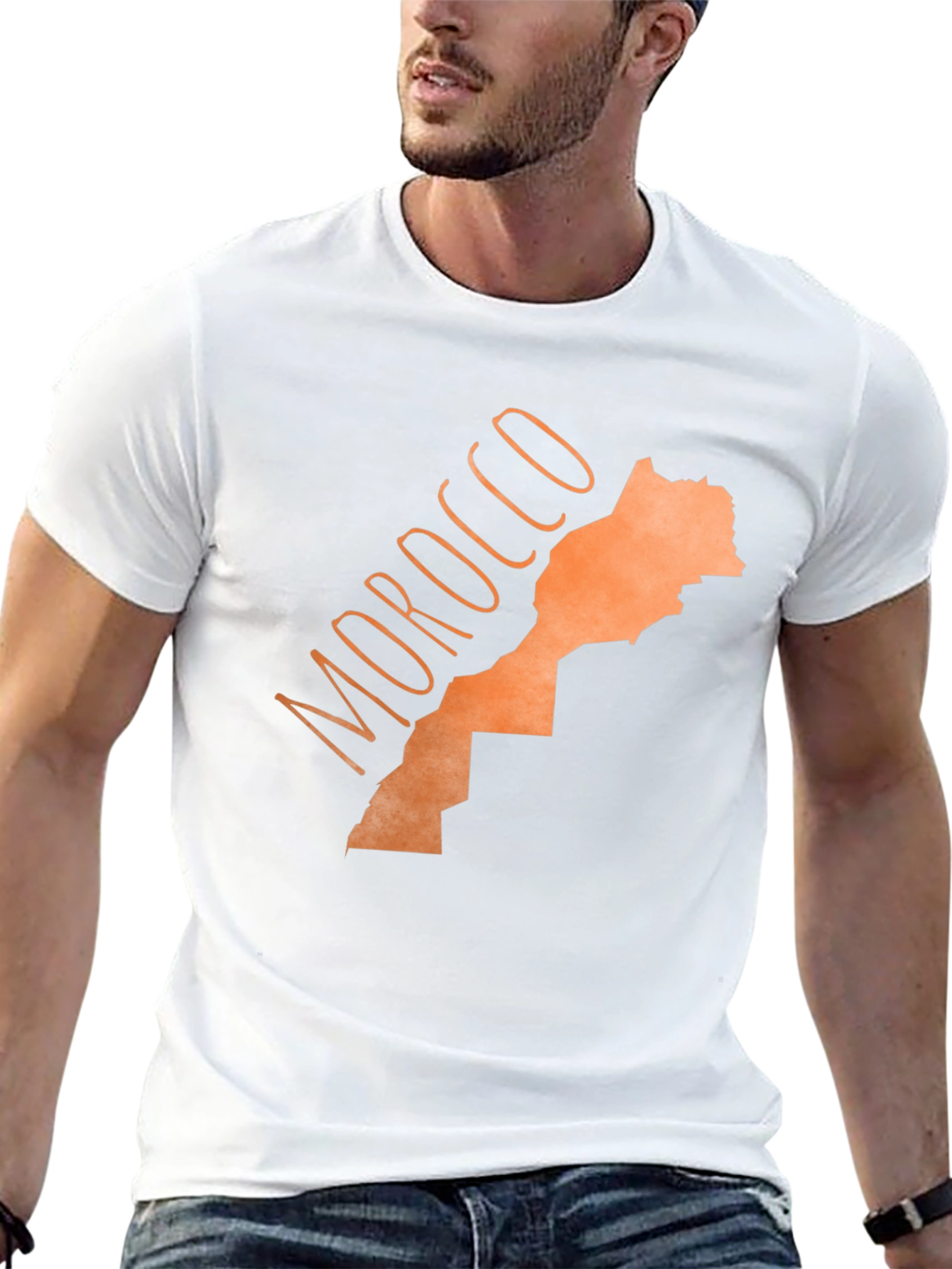 Morocco Map Graphic Tee - Stylish Country Pride