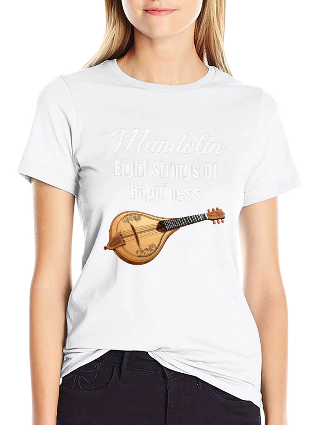 Mandolin Eight Strings Of Happiness Graphic T-Shirt