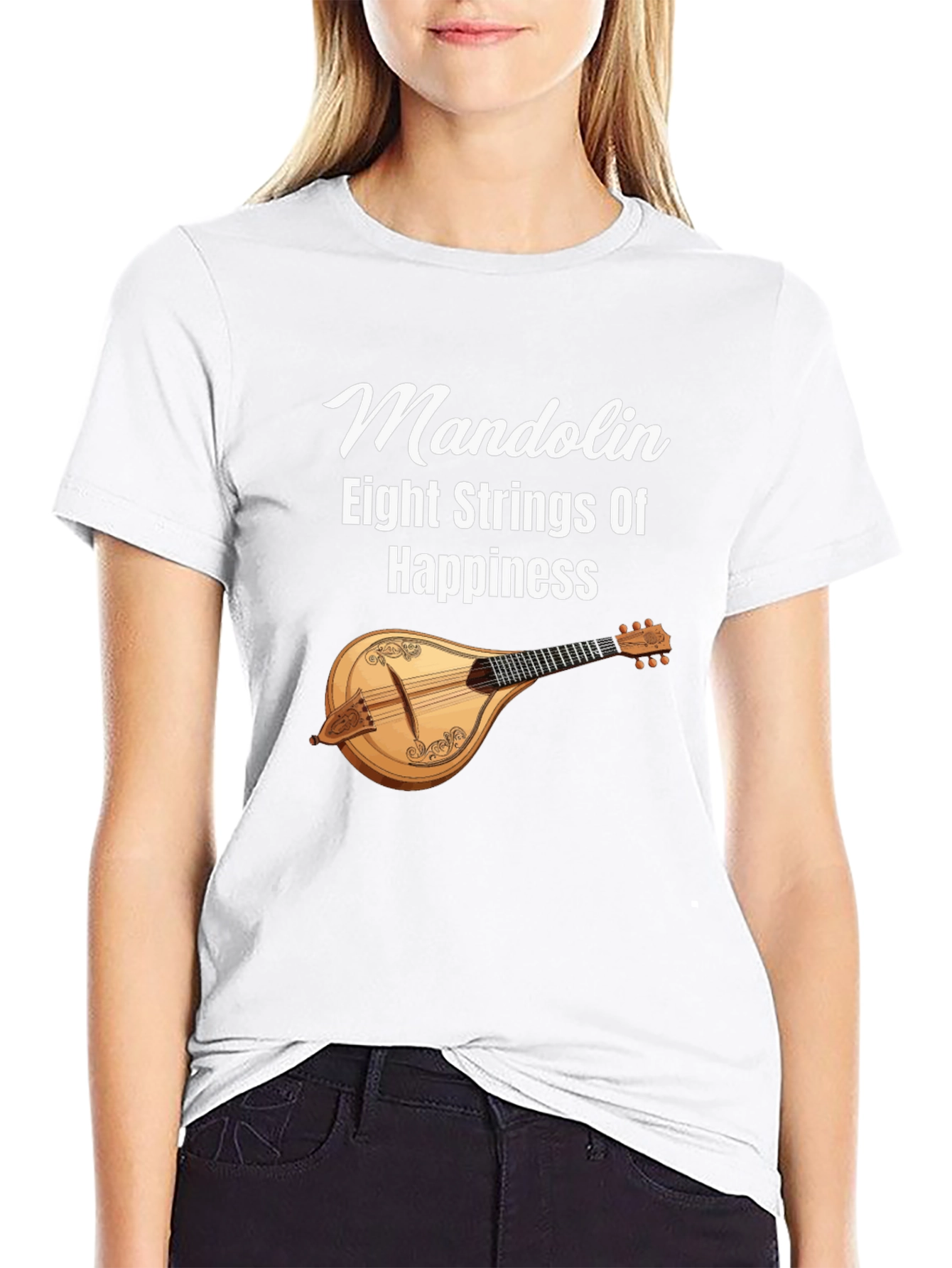 Mandolin Eight Strings Of Happiness Graphic T-Shirt