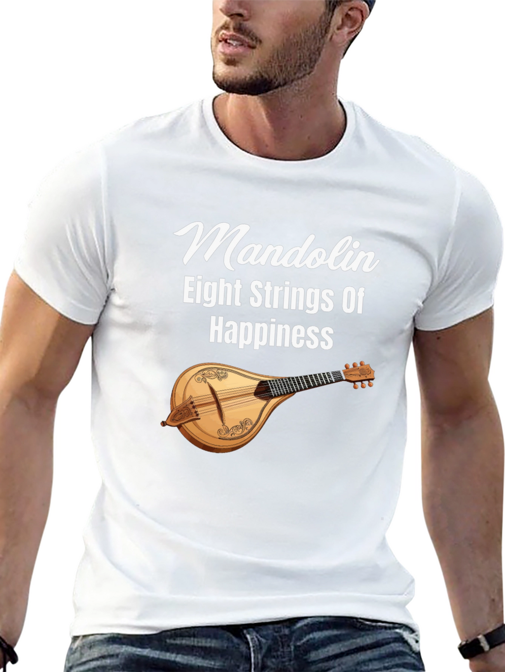 Mandolin Eight Strings Of Happiness Graphic T-Shirt