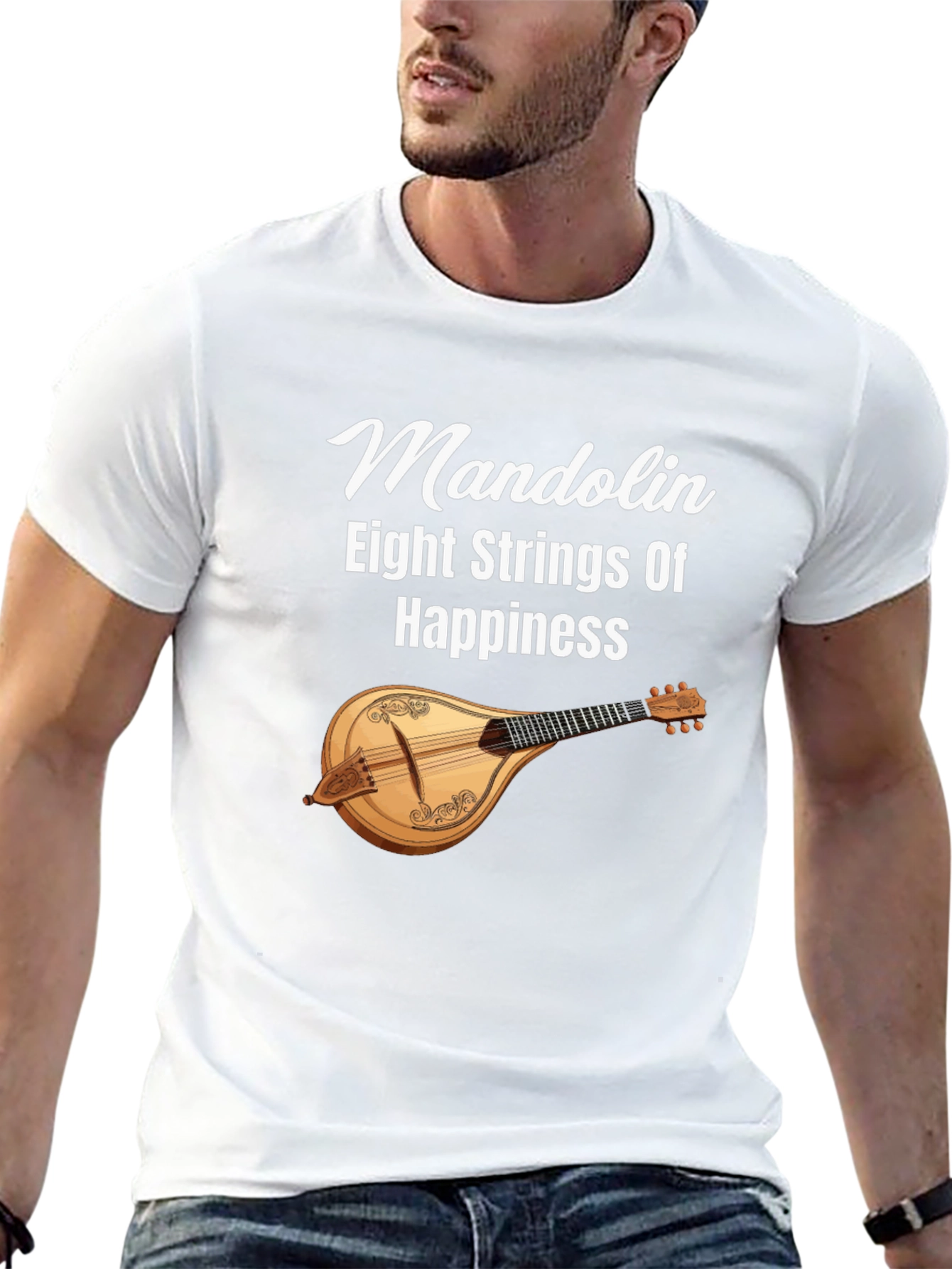 Mandolin Eight Strings Of Happiness Graphic T-Shirt