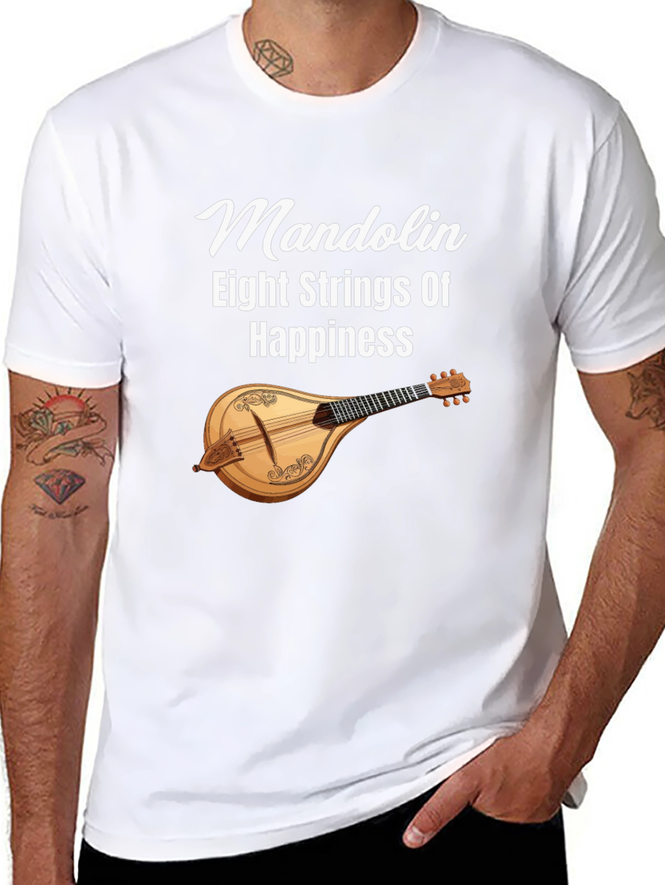 Mandolin Eight Strings Of Happiness Graphic T-Shirt