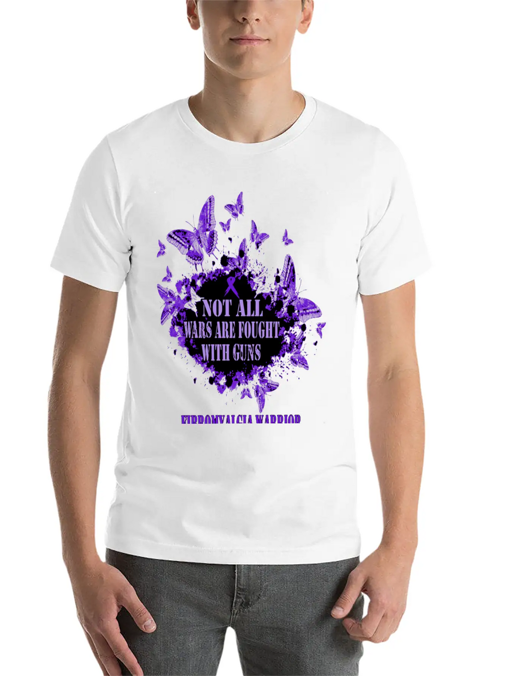 Fibromyalgia Awareness Unisex Casual T-Shirt – Clean Design For Daily Comfort