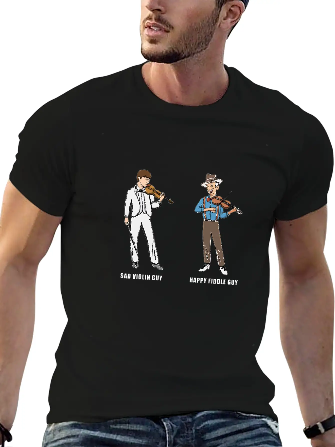 Fiddle Bluegrass Musician Design For Bluegrass Unisex Casual T-Shirt – Clean Design For Daily Comfort