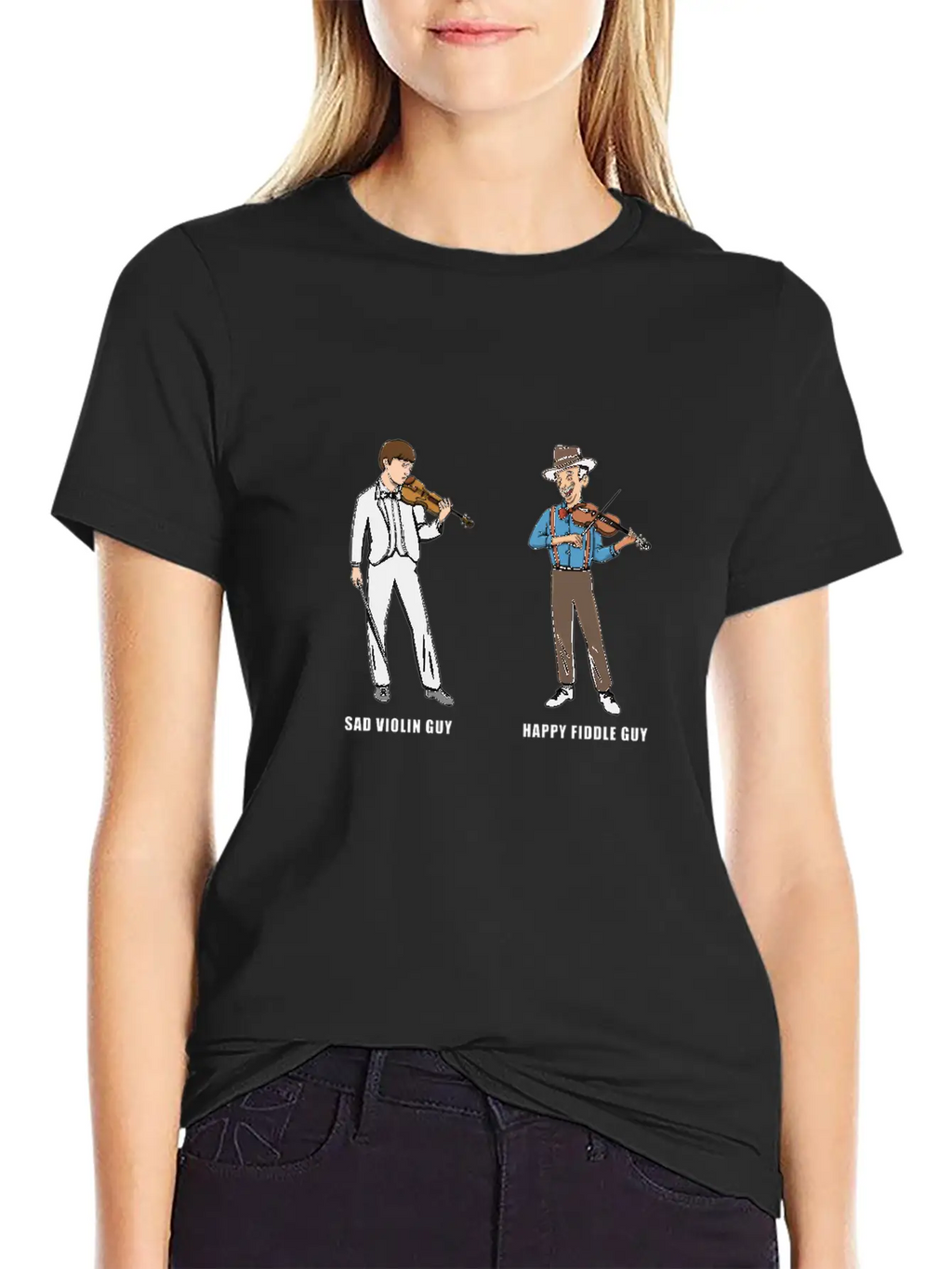 Fiddle Bluegrass Musician Design For Bluegrass Unisex Casual T-Shirt – Clean Design For Daily Comfort