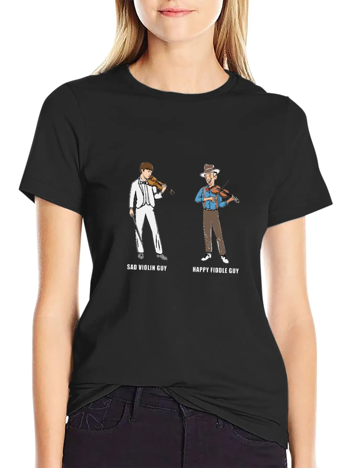 Fiddle Bluegrass Musician Design For Bluegrass Unisex Casual T-Shirt – Clean Design For Daily Comfort