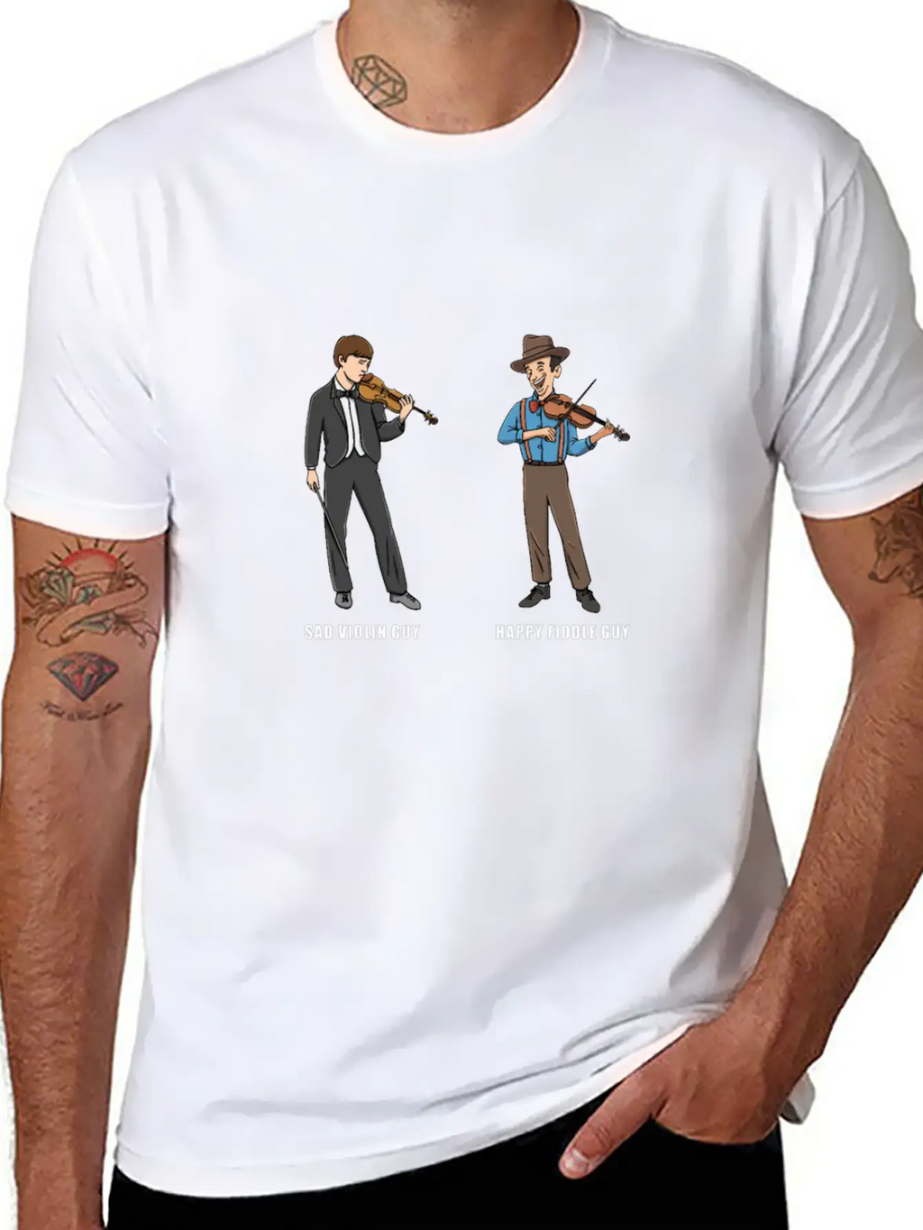 Fiddle Bluegrass Musician Design For Bluegrass Unisex Casual T-Shirt – Clean Design For Daily Comfort