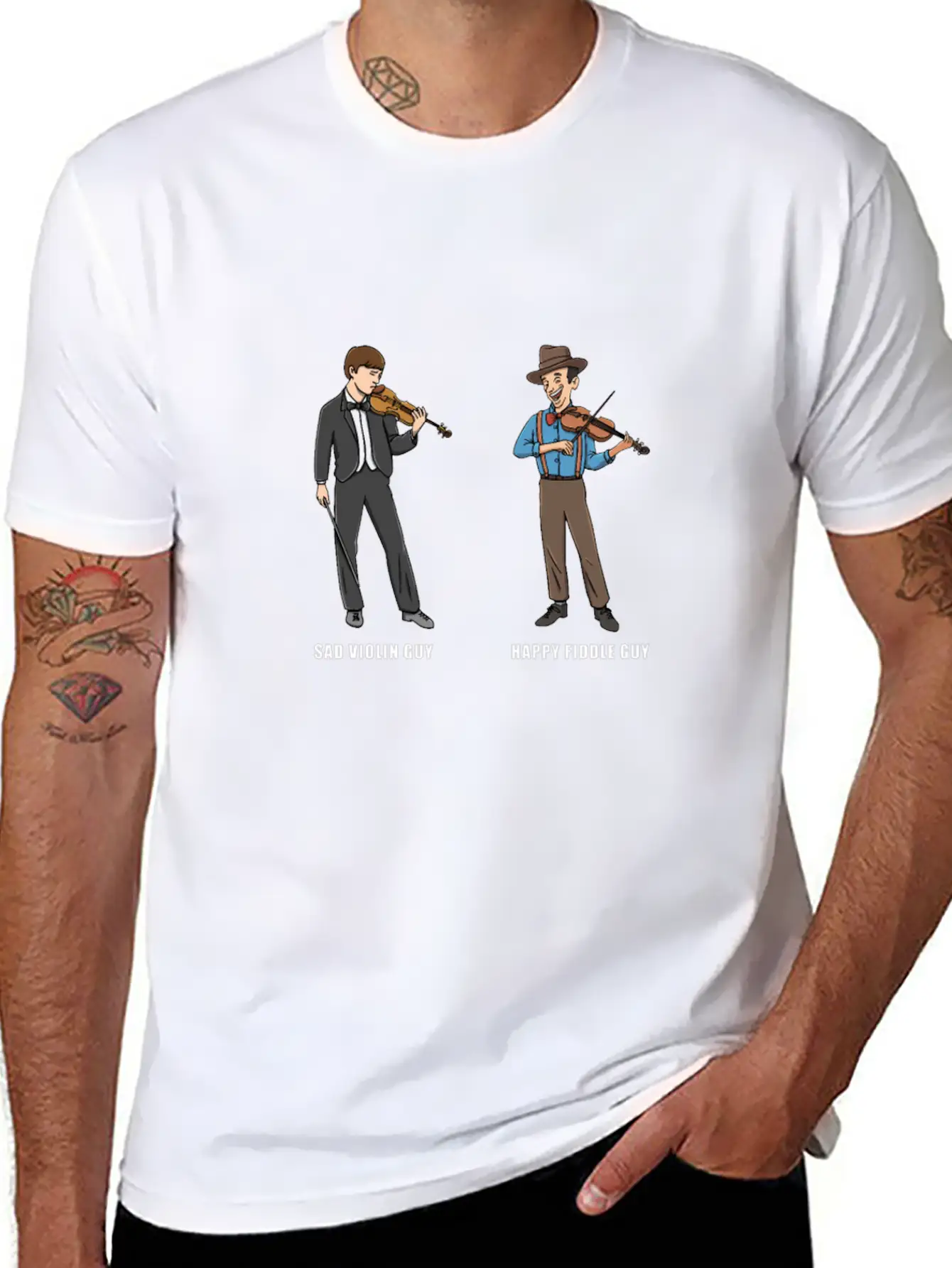 Fiddle Bluegrass Musician Design For Bluegrass Unisex Casual T-Shirt – Clean Design For Daily Comfort
