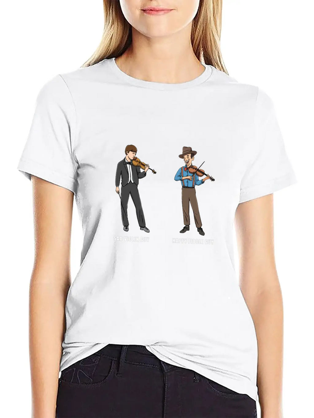 Fiddle Bluegrass Musician Design For Bluegrass Unisex Casual T-Shirt – Clean Design For Daily Comfort