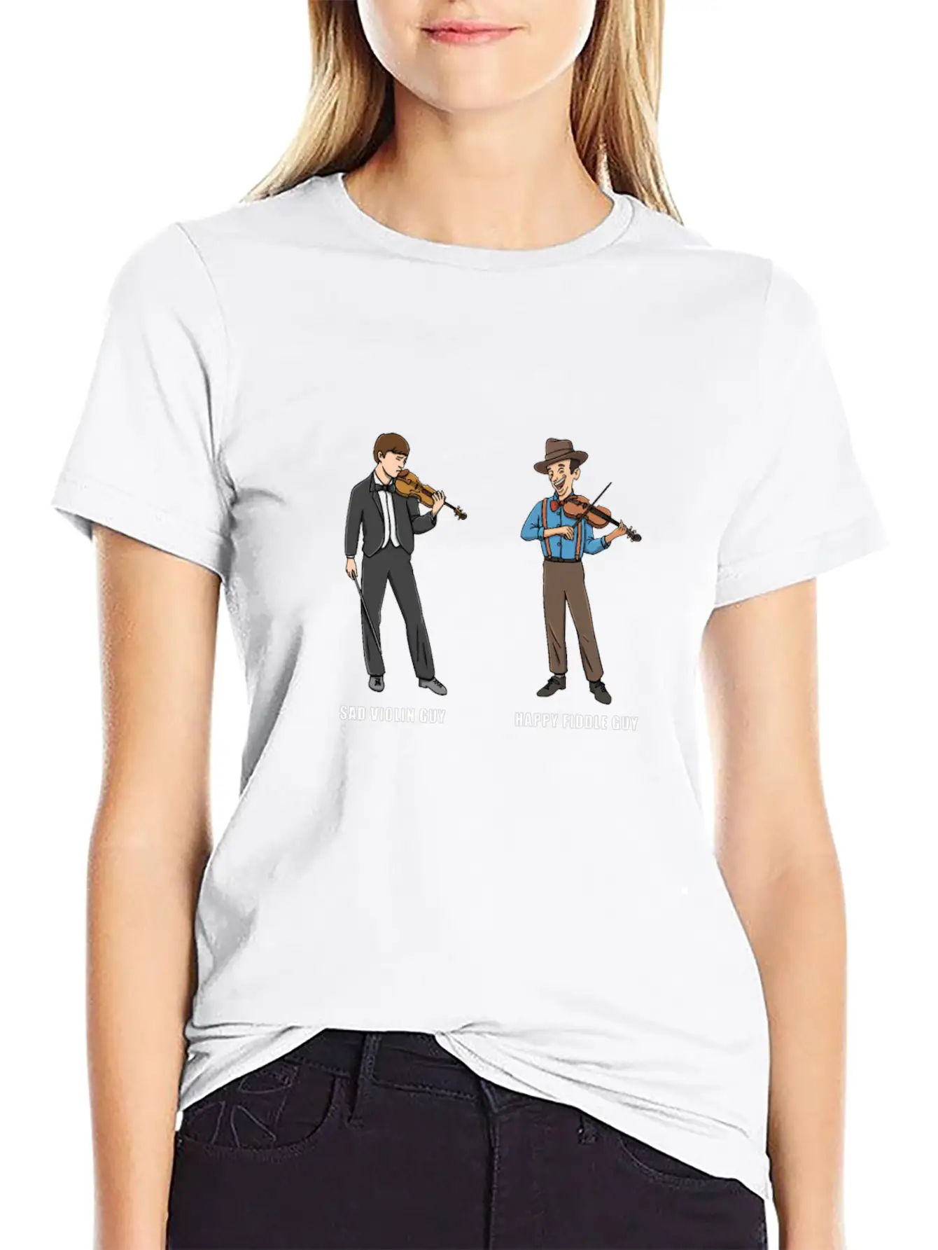 Fiddle Bluegrass Musician Design For Bluegrass Unisex Casual T-Shirt – Clean Design For Daily Comfort