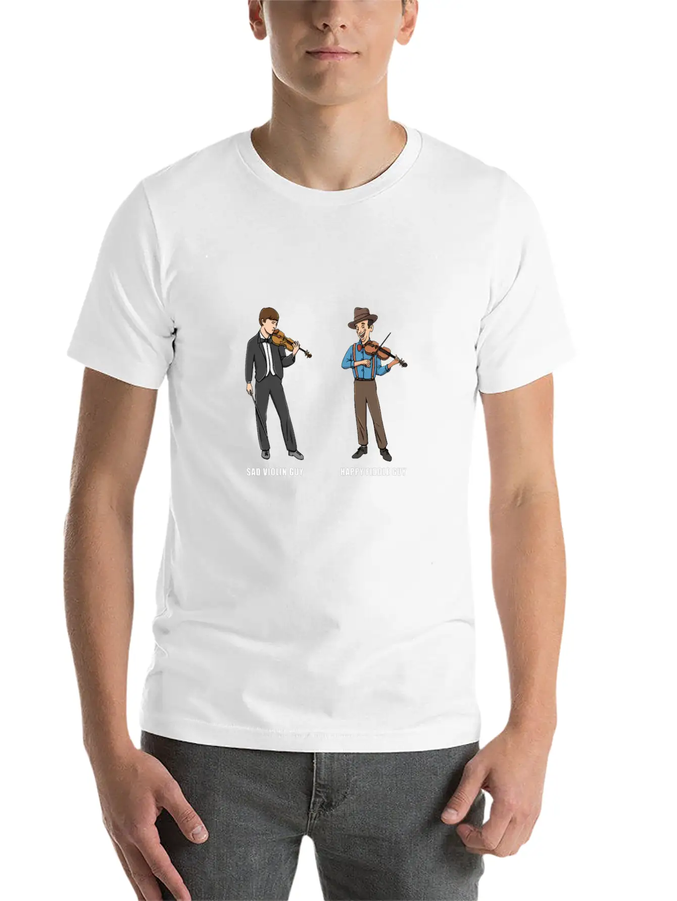 Fiddle Bluegrass Musician Design For Bluegrass Unisex Casual T-Shirt – Clean Design For Daily Comfort