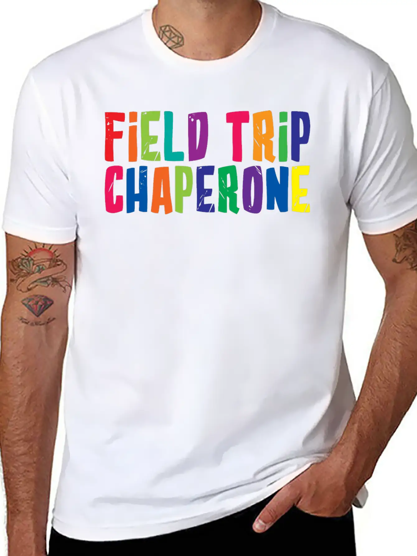 Field Trip Chaperone 2 Unisex Short Sleeve Soft Cotton T-Shirt – Casual Everyday Wear