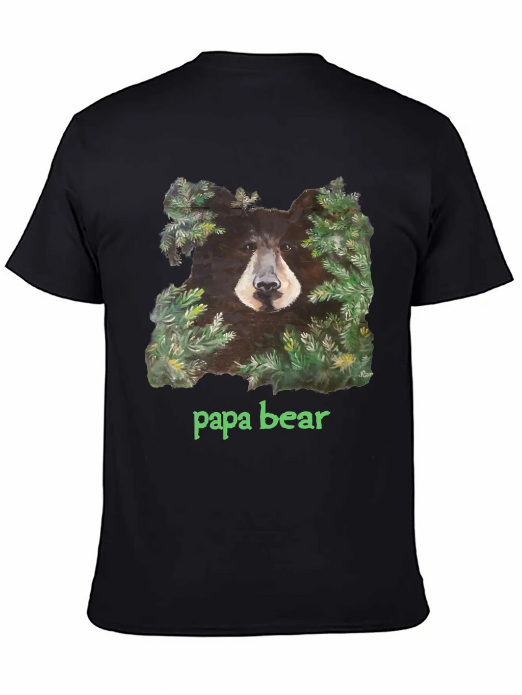 Fierce Brown Painting Papa Bear Father's Day Breathable Soft Cotton T-Shirt – Timeless Casual Look