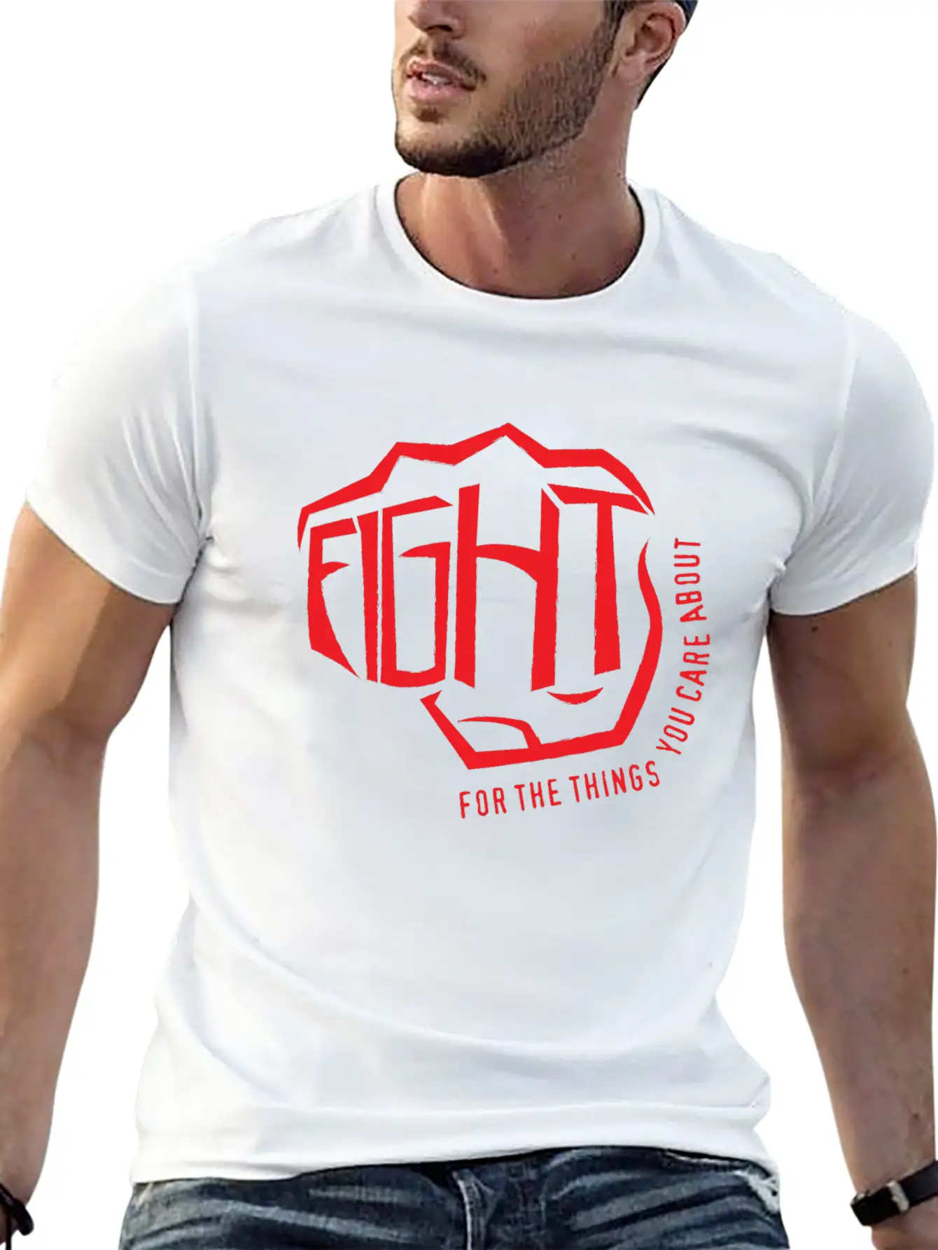 Fight Breathable Soft Cotton T-Shirt – Timeless Casual Look