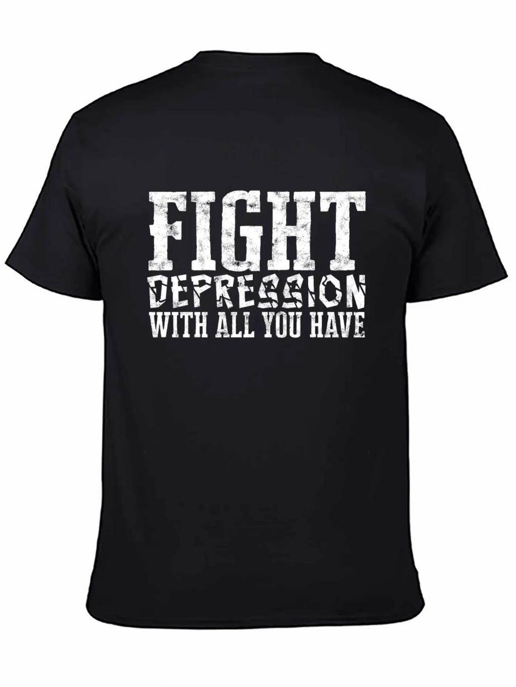Fight Depression Prevention Mental Awareness Unisex Casual T-Shirt – Clean Design For Daily Comfort