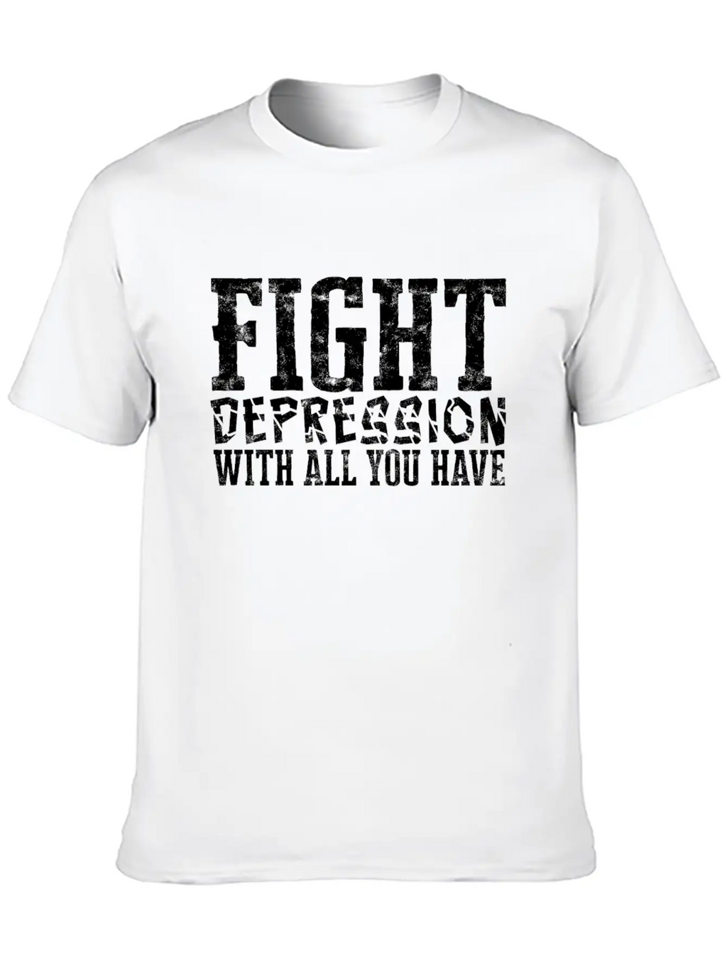 Fight Depression Prevention Mental Awareness Unisex Casual T-Shirt – Clean Design For Daily Comfort