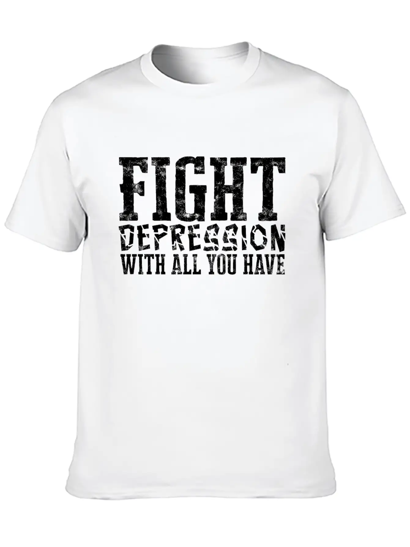Fight Depression Prevention Mental Awareness Unisex Casual T-Shirt – Clean Design For Daily Comfort