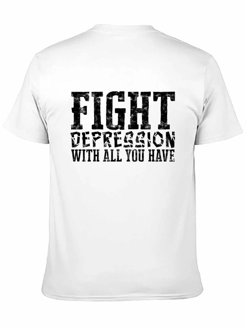 Fight Depression Prevention Mental Awareness Unisex Casual T-Shirt – Clean Design For Daily Comfort