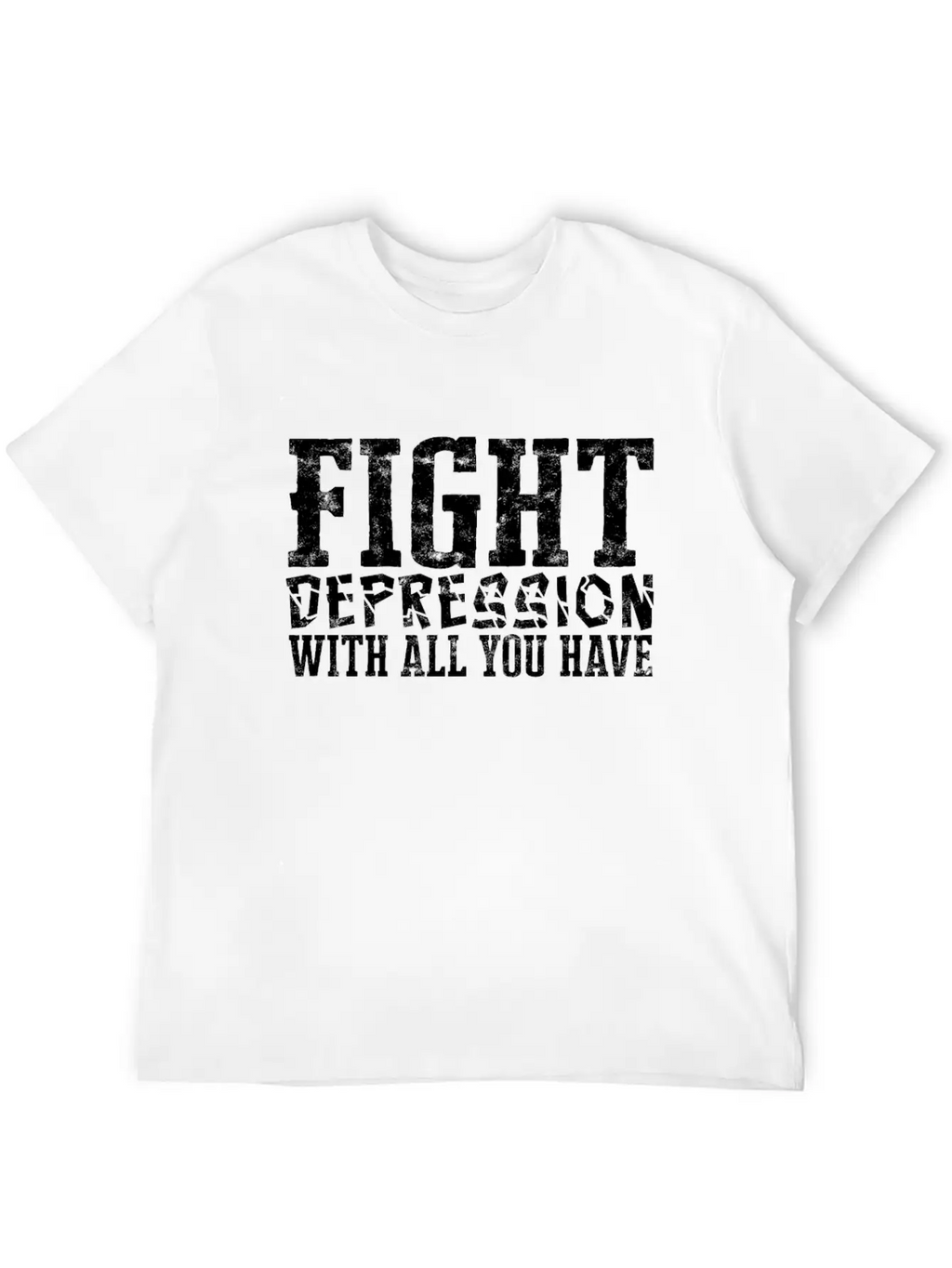Fight Depression Prevention Mental Awareness Unisex Casual T-Shirt – Clean Design For Daily Comfort