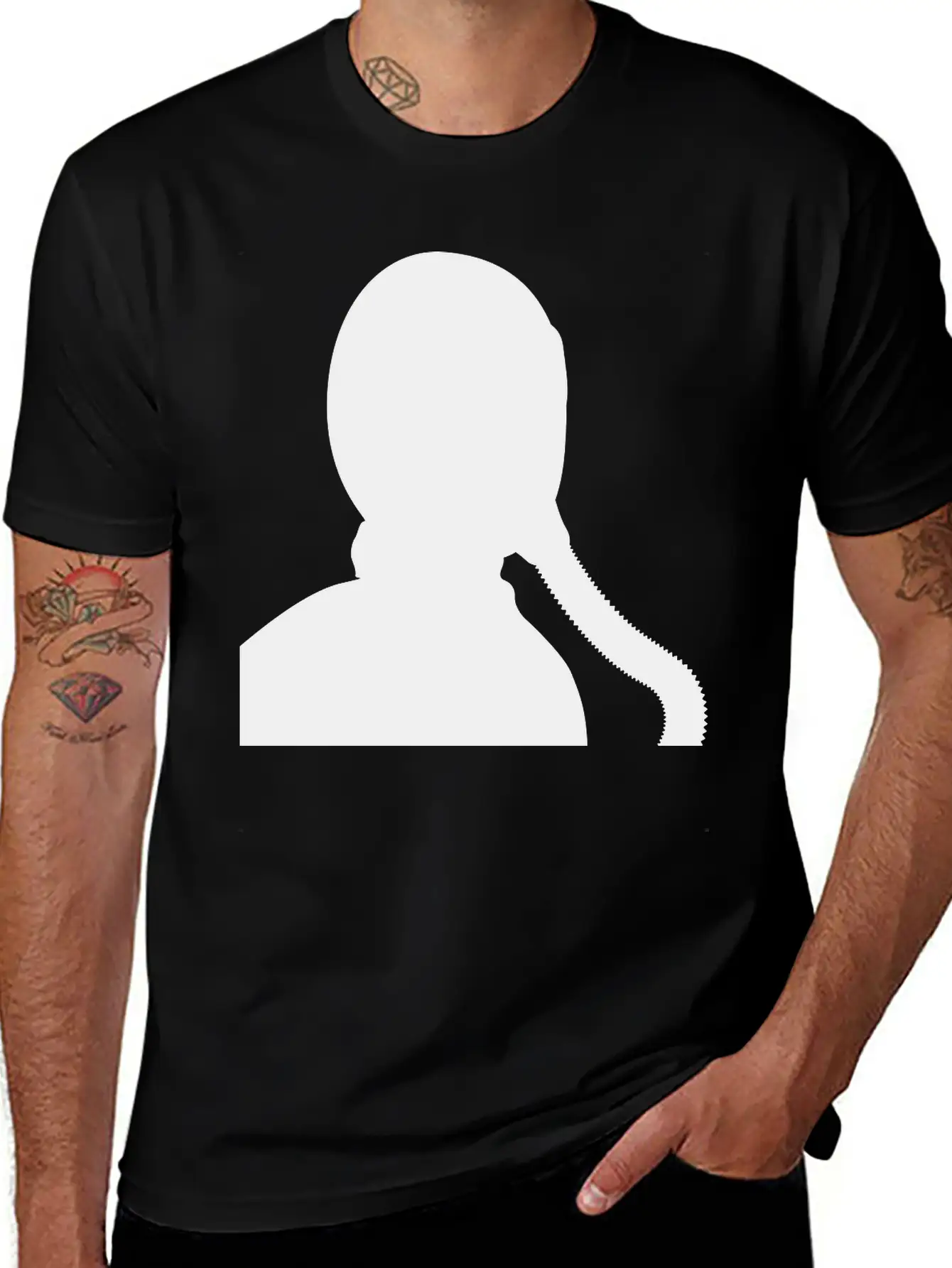 Fighter Jet Pilot / Gas Mask Silhouette Classic Fit Graphic Tee For Daily Comfort – Unisex Cotton Shirt