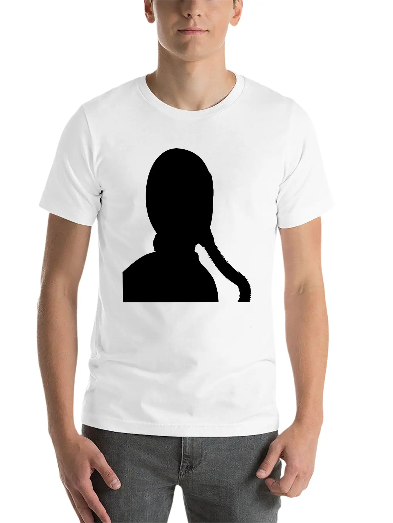 Fighter Jet Pilot / Gas Mask Silhouette Classic Fit Graphic Tee For Daily Comfort – Unisex Cotton Shirt