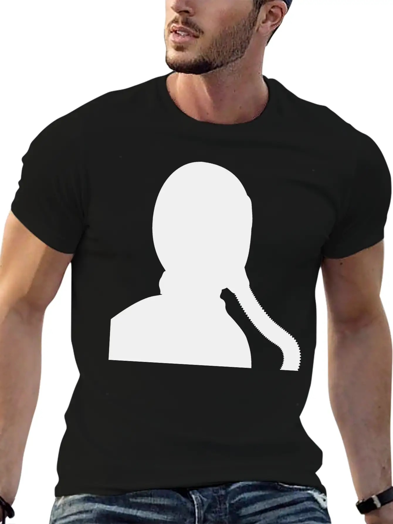Fighter Jet Pilot / Gas Mask Silhouette Classic Fit Graphic Tee For Daily Comfort – Unisex Cotton Shirt