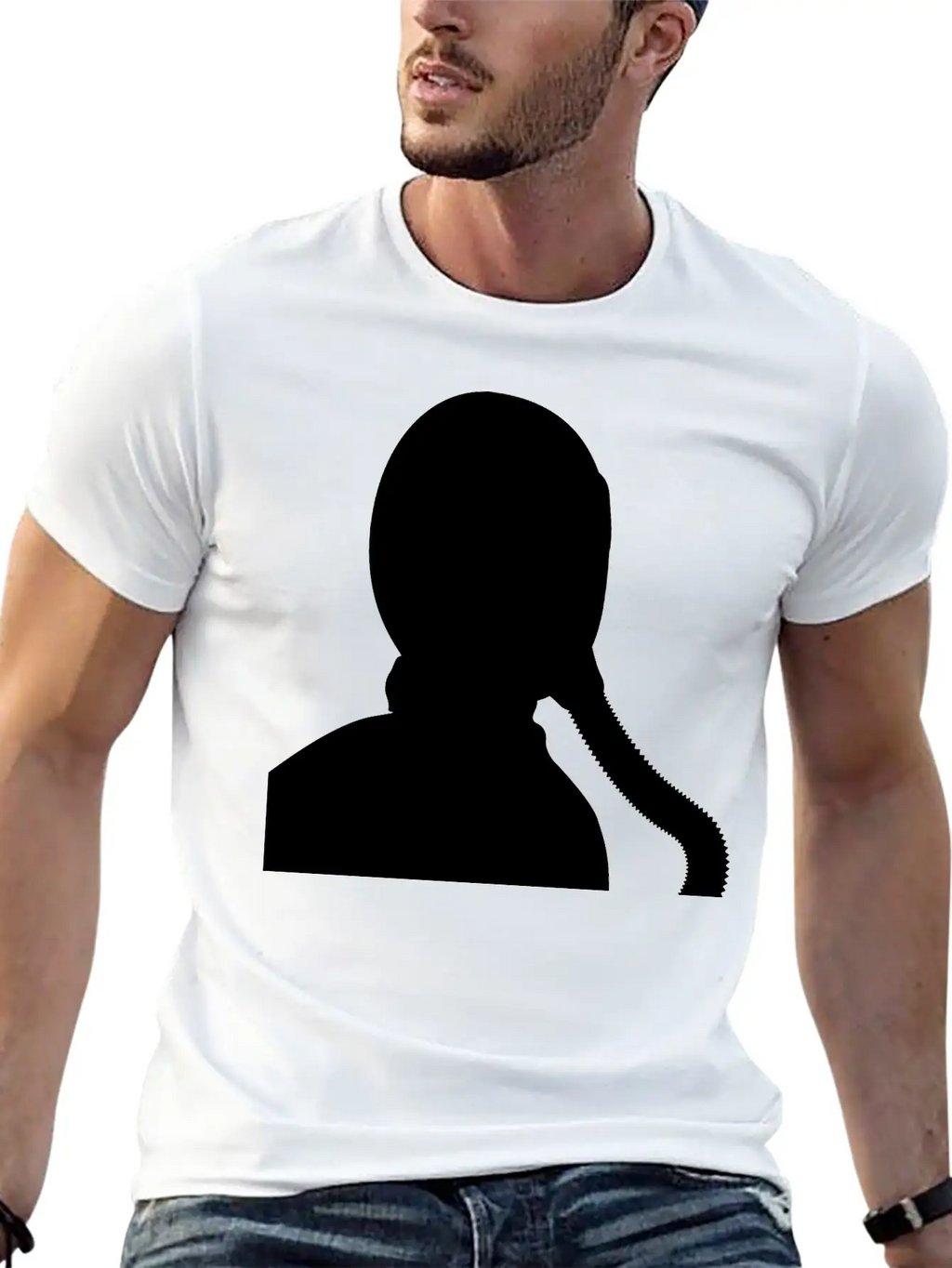 Fighter Jet Pilot / Gas Mask Silhouette Classic Fit Graphic Tee For Daily Comfort – Unisex Cotton Shirt