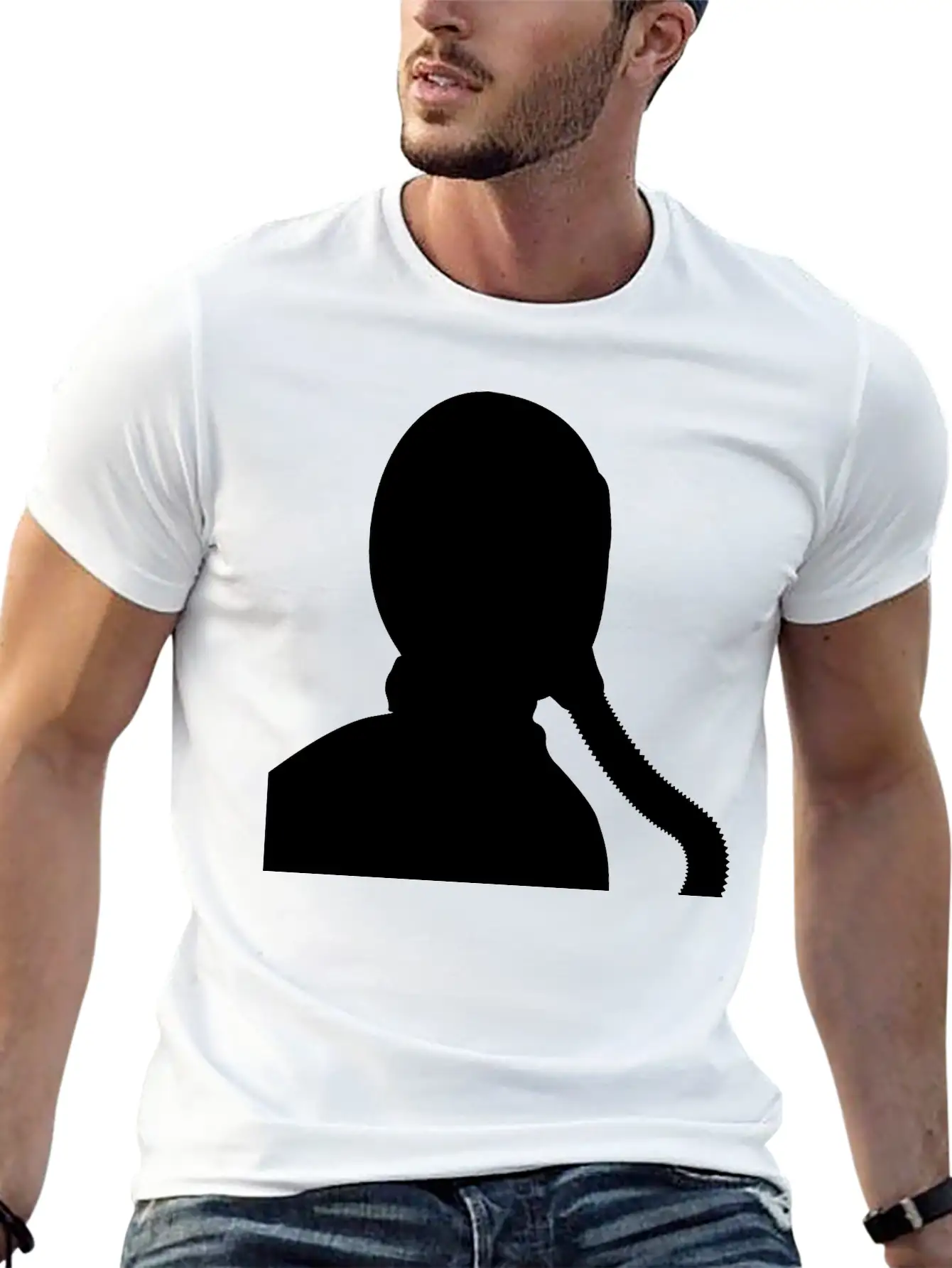 Fighter Jet Pilot / Gas Mask Silhouette Classic Fit Graphic Tee For Daily Comfort – Unisex Cotton Shirt