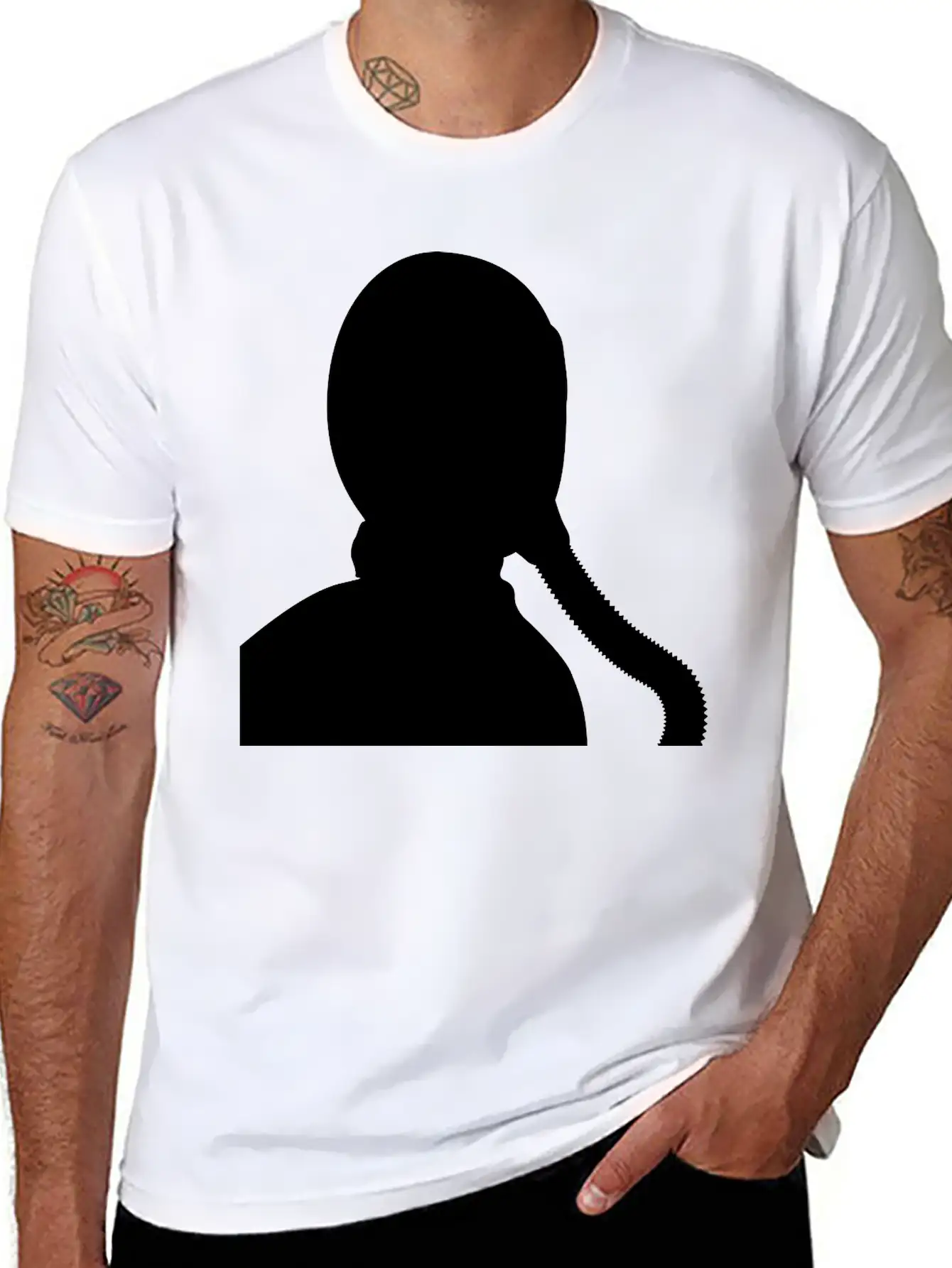 Fighter Jet Pilot / Gas Mask Silhouette Classic Fit Graphic Tee For Daily Comfort – Unisex Cotton Shirt