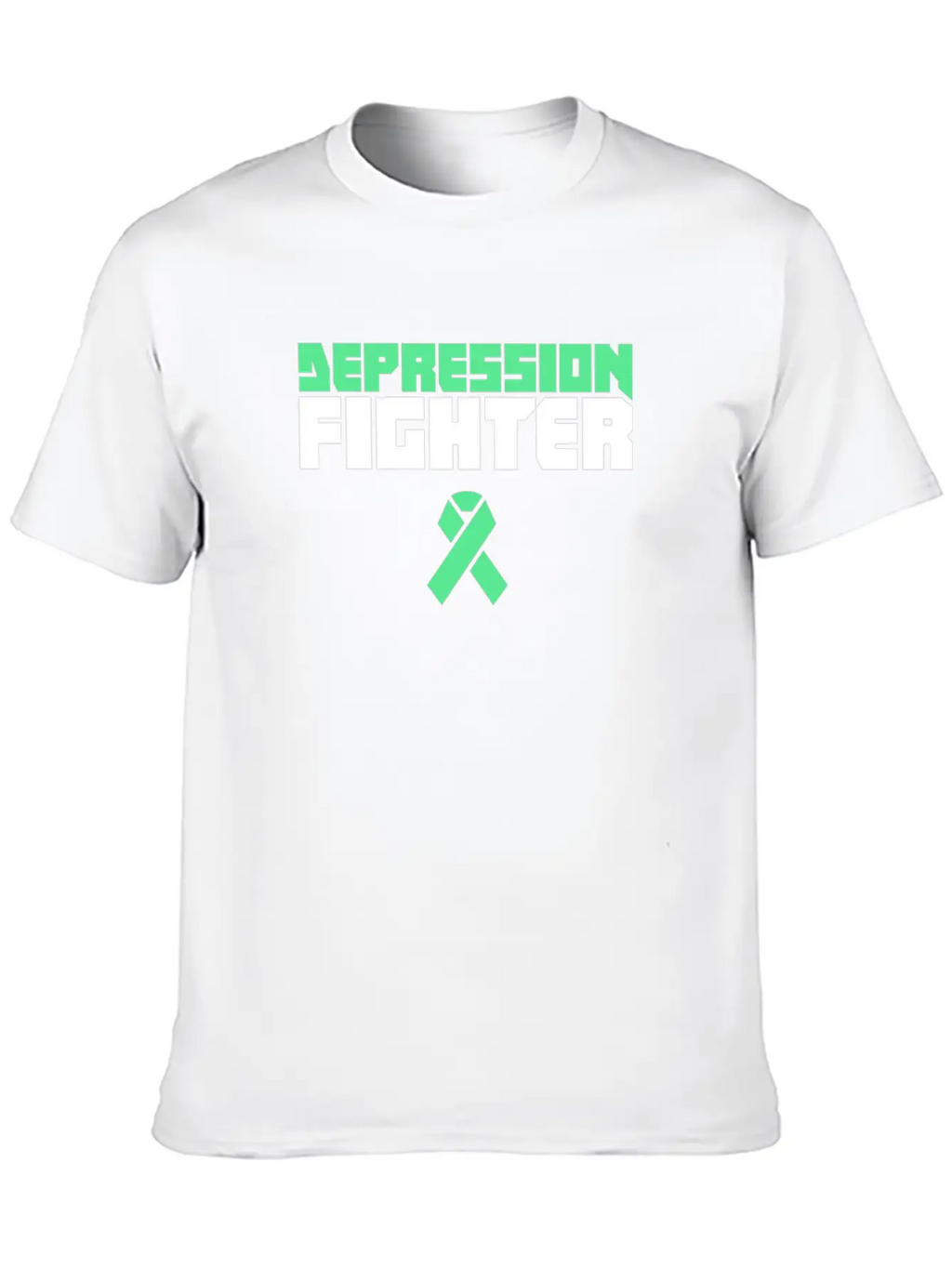 Fighter - Mental Health Depression Awareness Casual Graphic T-Shirt – Simple And Comfortable Daily Wear