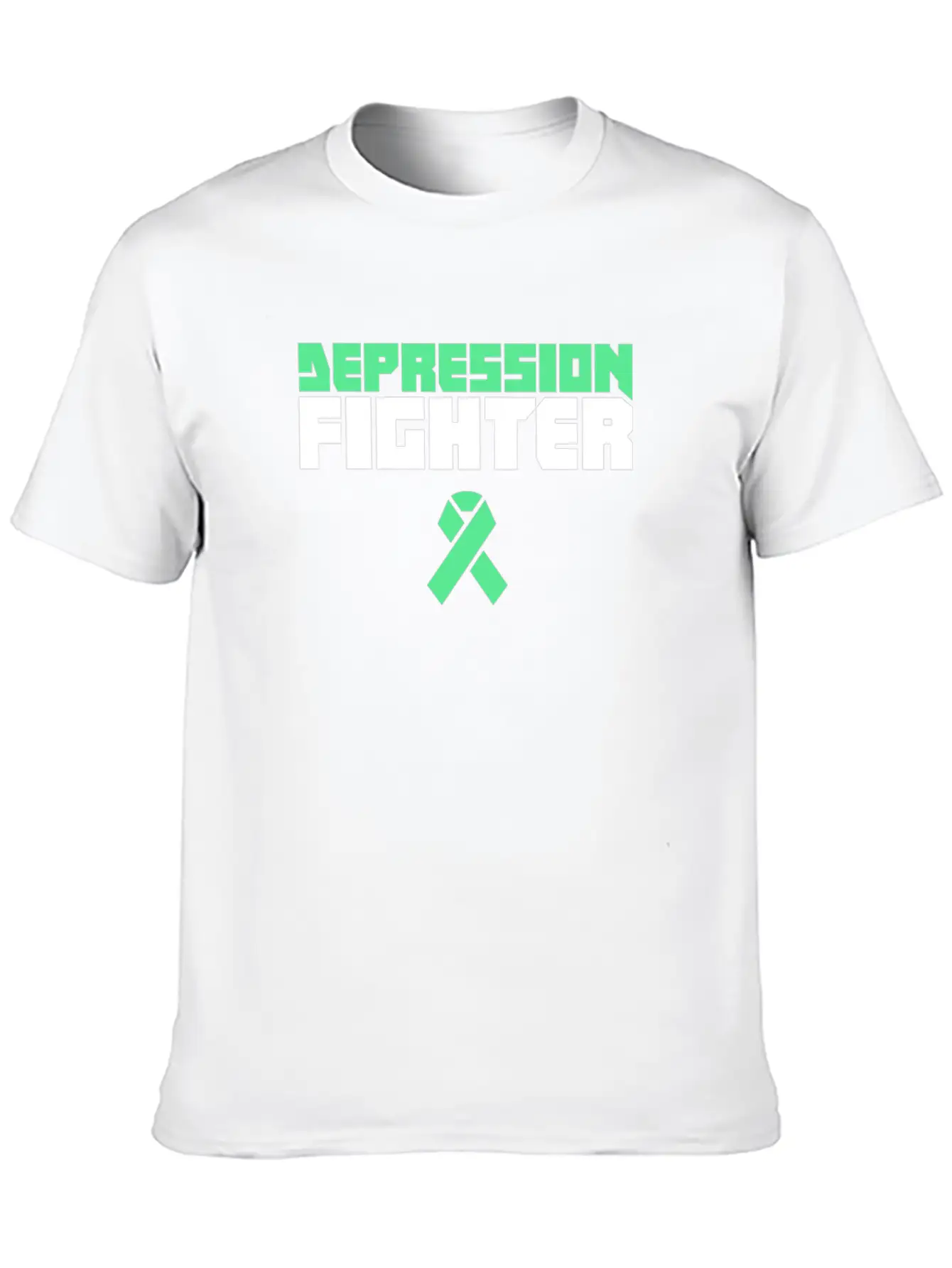 Fighter - Mental Health Depression Awareness Casual Graphic T-Shirt – Simple And Comfortable Daily Wear