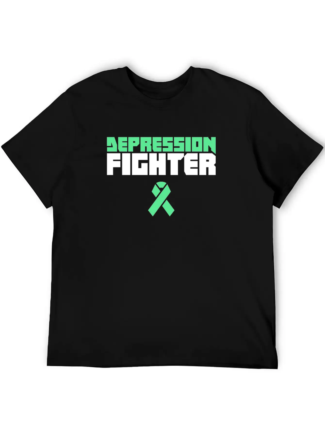 Fighter - Mental Health Depression Awareness Casual Graphic T-Shirt – Simple And Comfortable Daily Wear