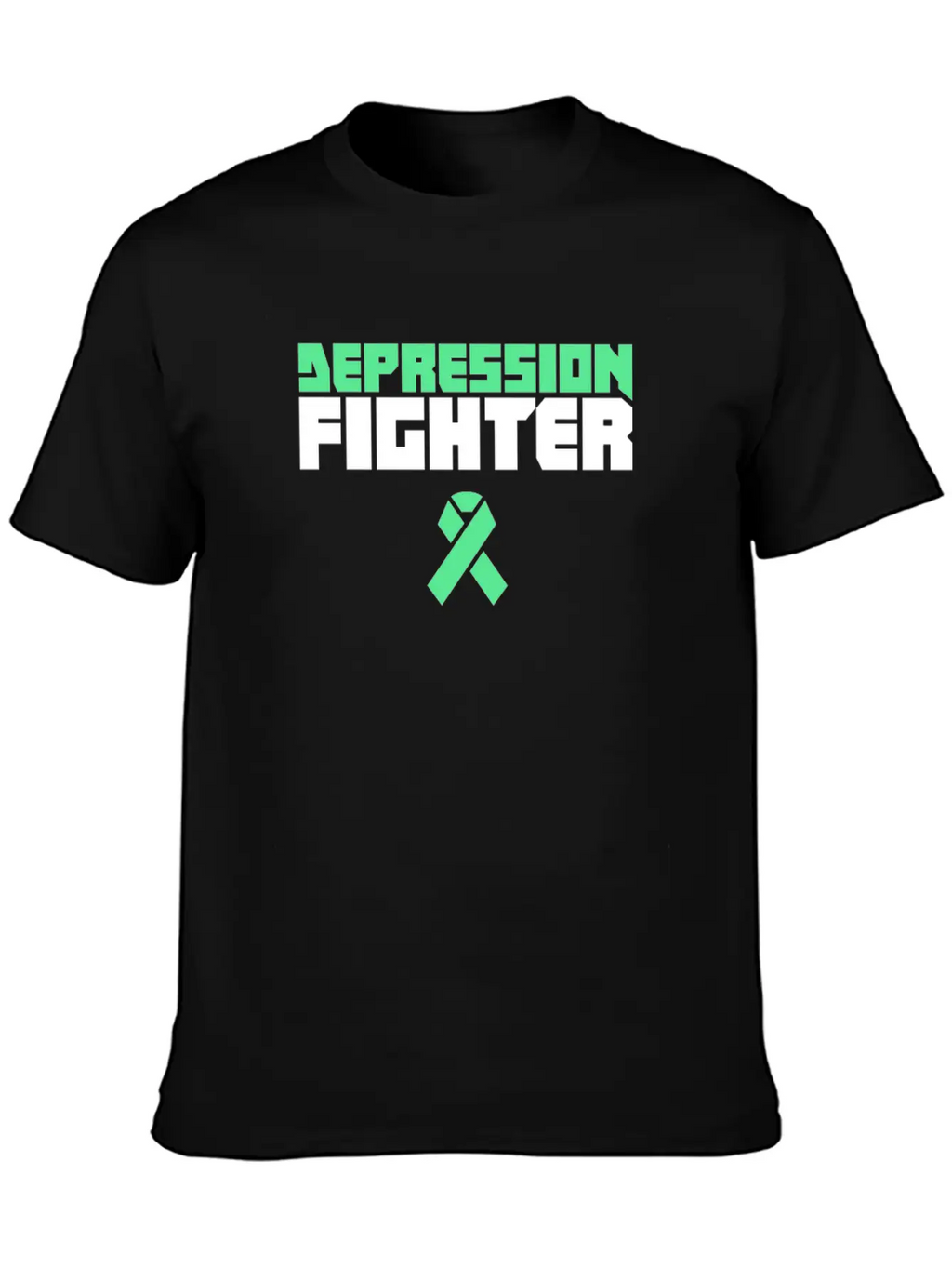 Fighter - Mental Health Depression Awareness Casual Graphic T-Shirt – Simple And Comfortable Daily Wear