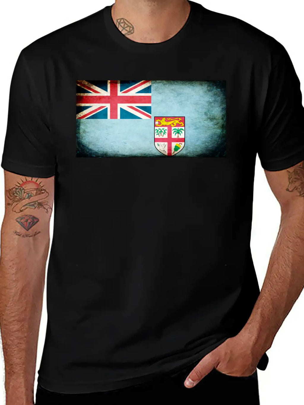 Fiji Flag Stylish Everyday T-Shirt – Unisex Basic Cotton Tee