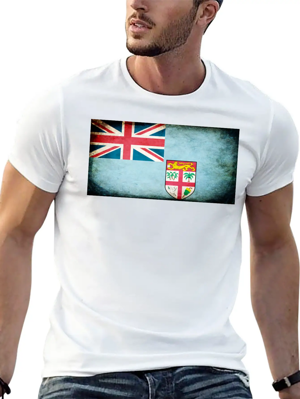 Fiji Flag Stylish Everyday T-Shirt – Unisex Basic Cotton Tee